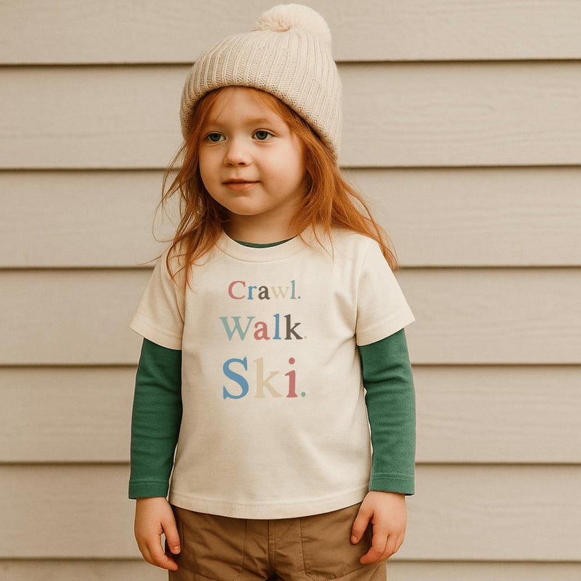 graphic tee | crawl walk ski
