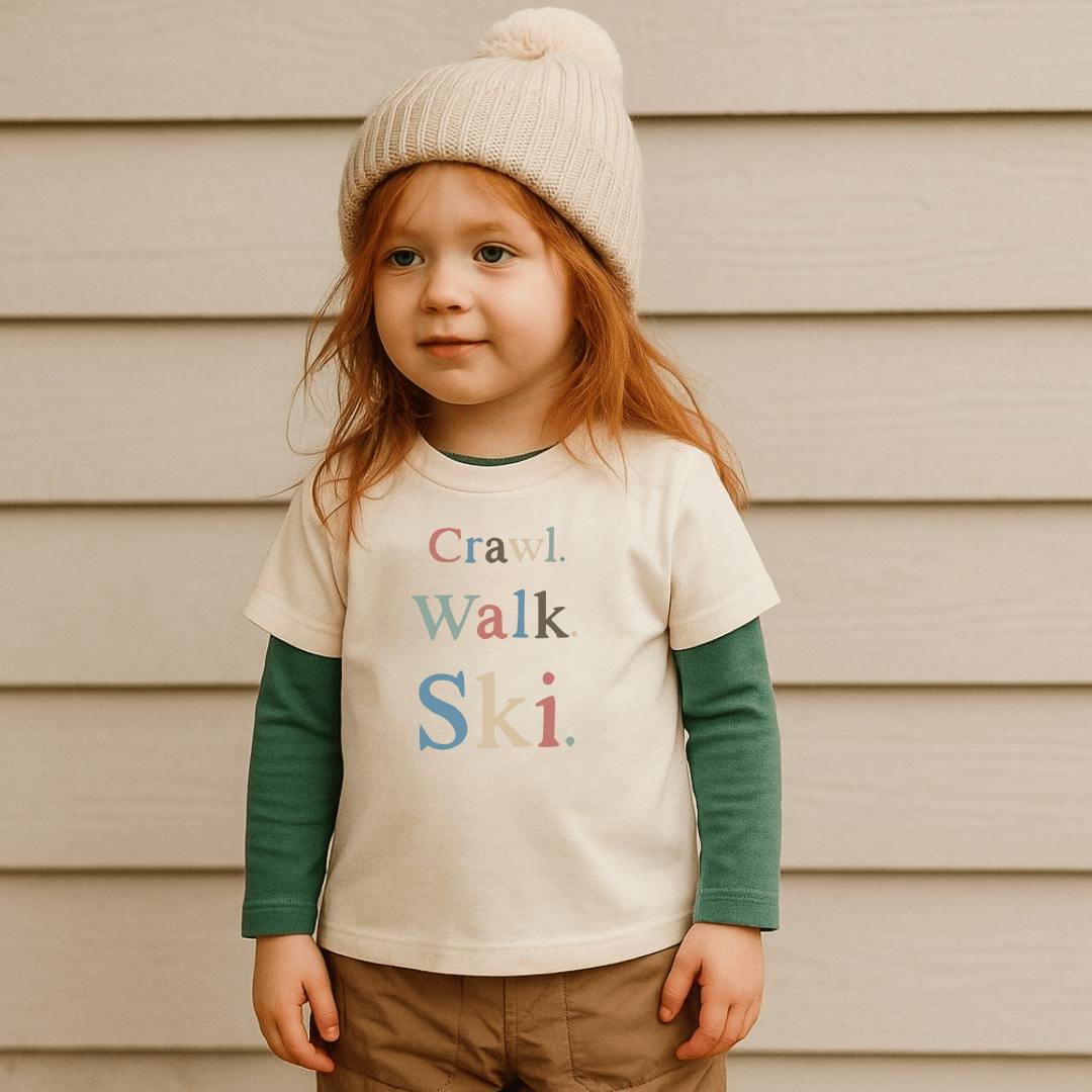graphic tee | crawl walk ski