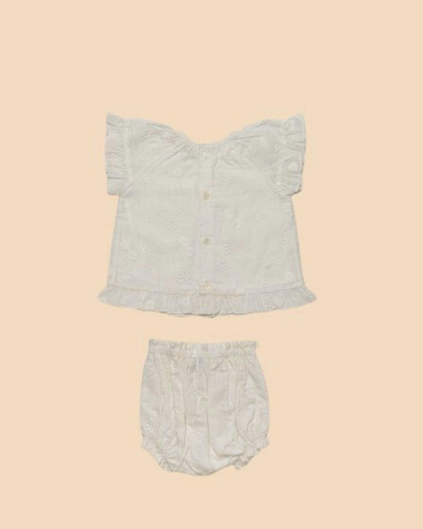 Kitty Baby Blouse & Bloomer Set - Ivory