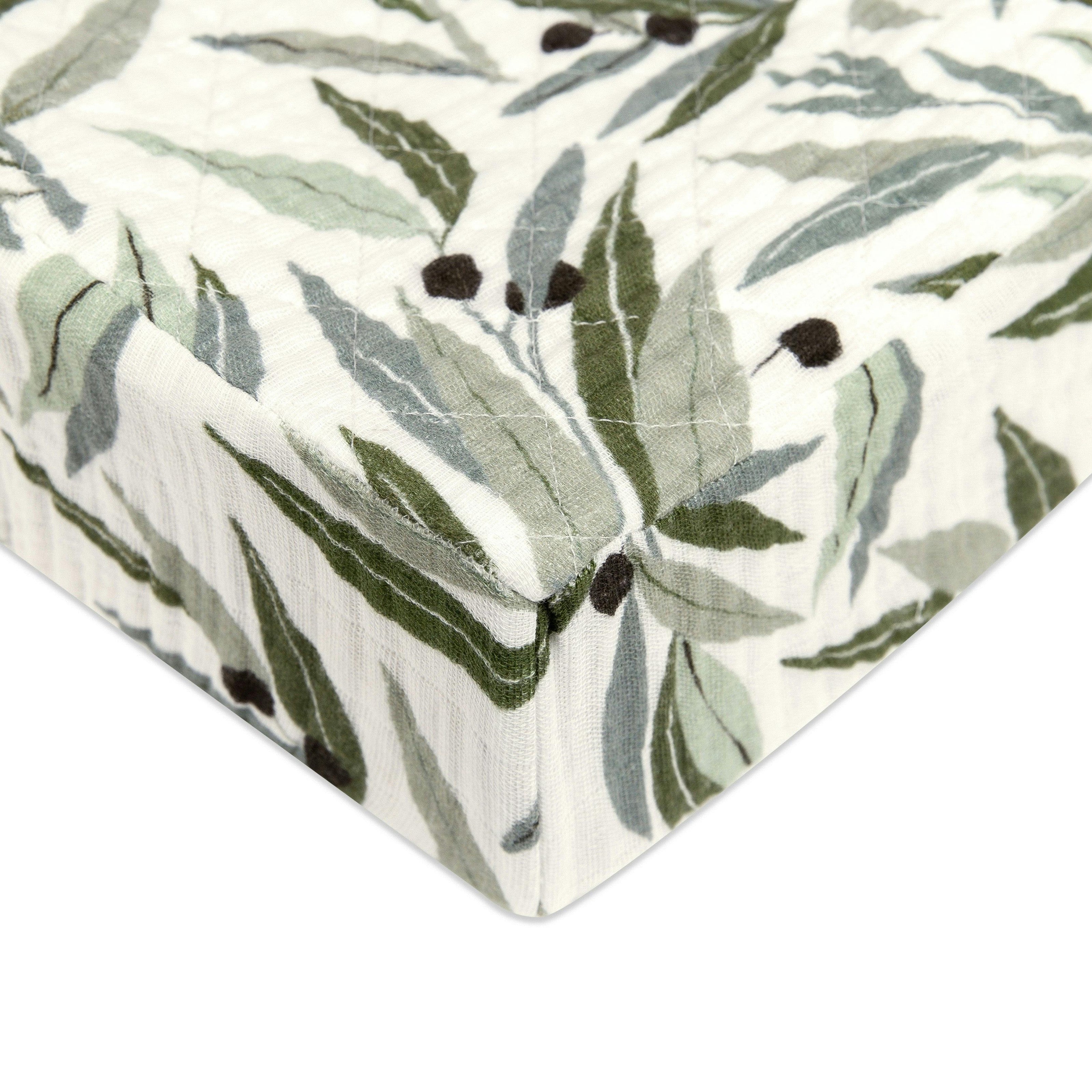 Babyletto Quilted Changing Pad Cover in GOTS Certified Organic Muslin Cotton