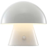 Porcini 7" Contemporary Bohemian Rechargeable/Cordless Iron Integrated LED Mushroom Table Lamp