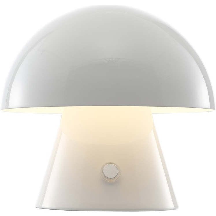 Porcini 7" Contemporary Bohemian Rechargeable/Cordless Iron Integrated LED Mushroom Table Lamp