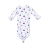 Bubbly Sailboats Pink - Knotted Gown