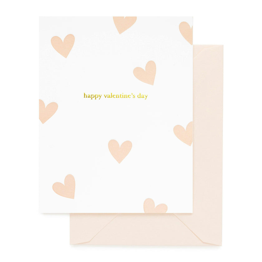 Pink Heart Valentine Card
