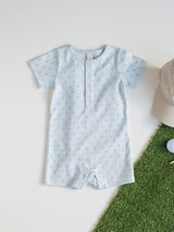 Mason Short Sleeve Romper - Tee Time / Powder + Laguna