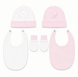 Newborn Deluxe Essentials Gift Set - 2 Bibs, 2 Hats & Mittens