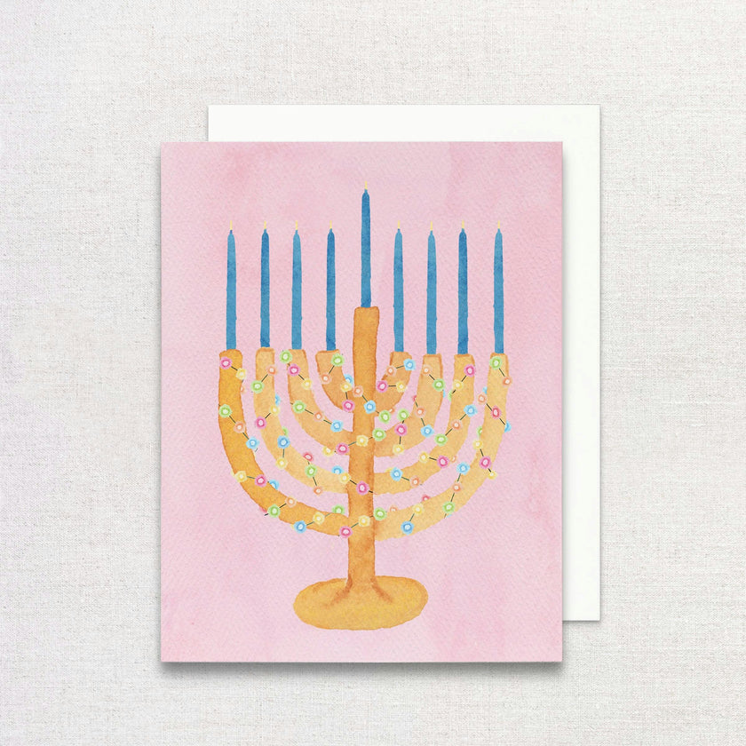 Chrismukkah Menorah Greeting Card
