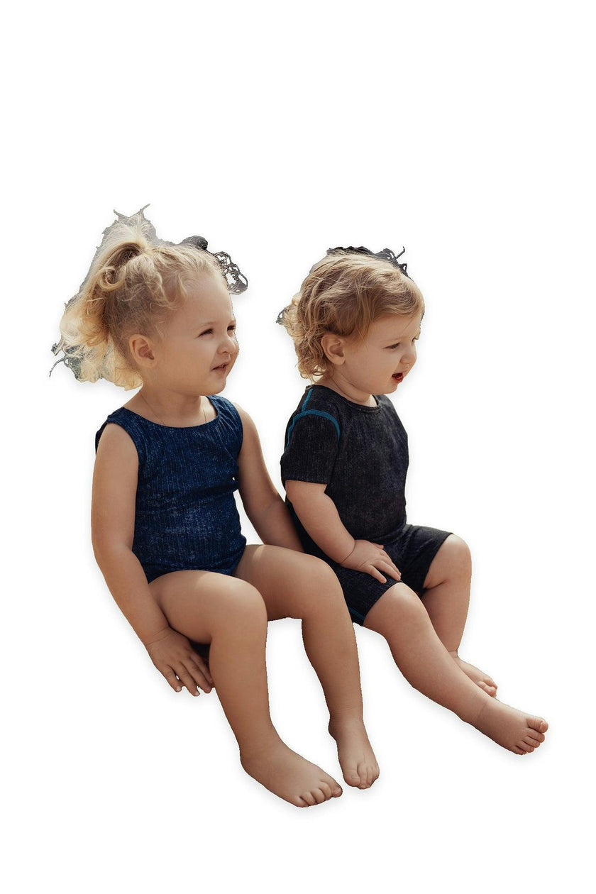 Distressed Rib Swimsuit