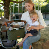 ZICOTO Beautiful Stroller Organizer Bag - Easy to Install Stroller Caddy incl. Cup Holder Attachment - Perfectly Sized Accessories For Any Stroller