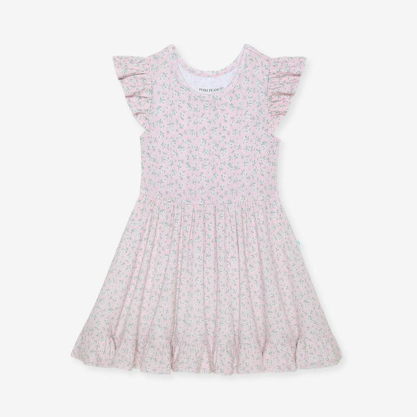 Andina Rose Pointelle Ruffled Twirl Dress