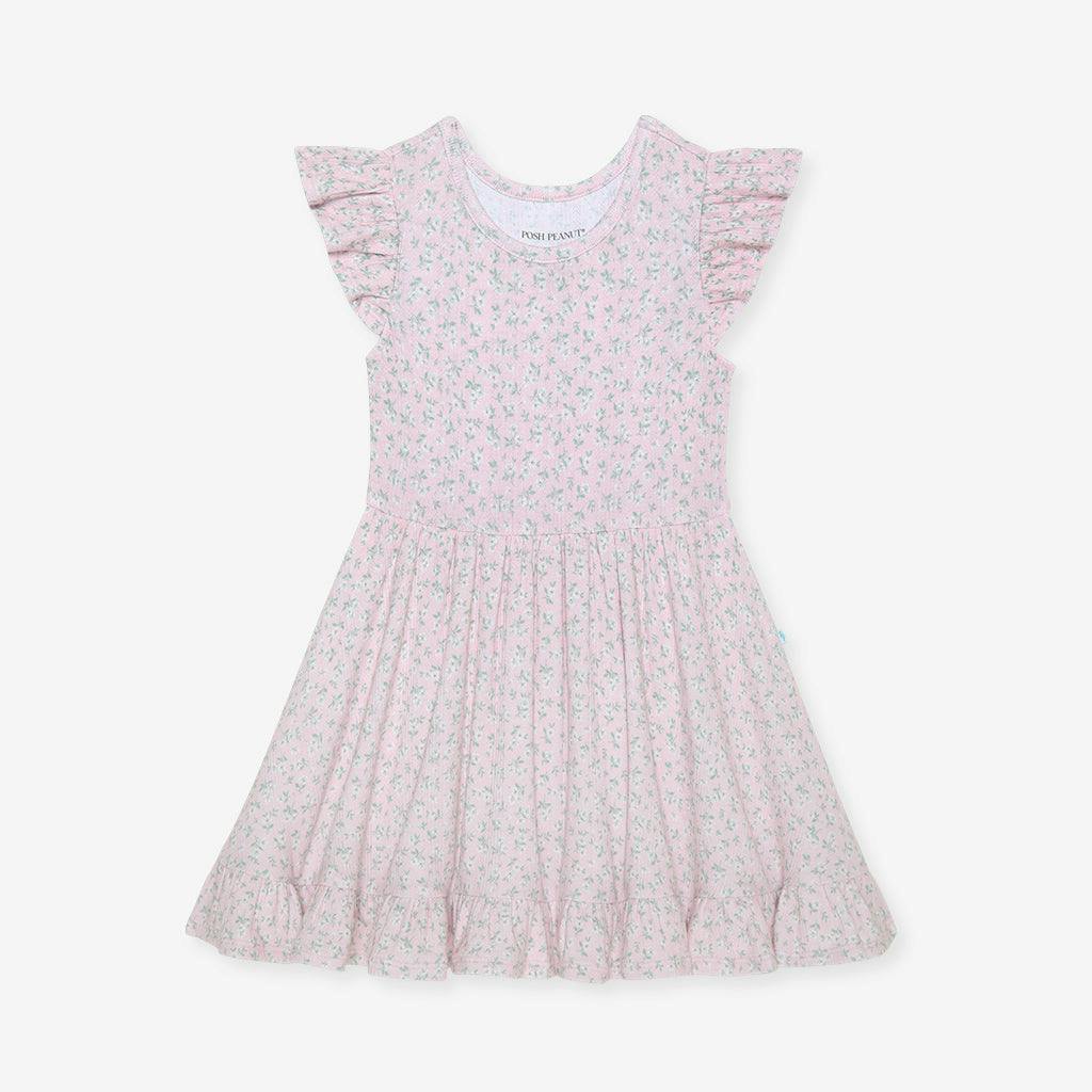 Andina Rose Pointelle Ruffled Twirl Dress
