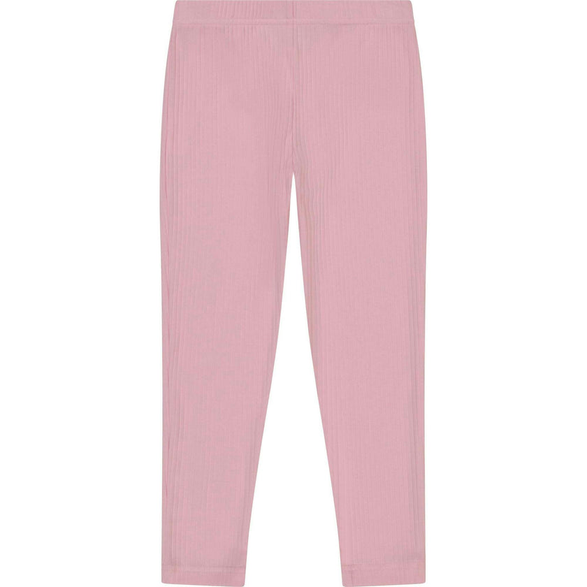 Ribbed Knit Leggings, Pink