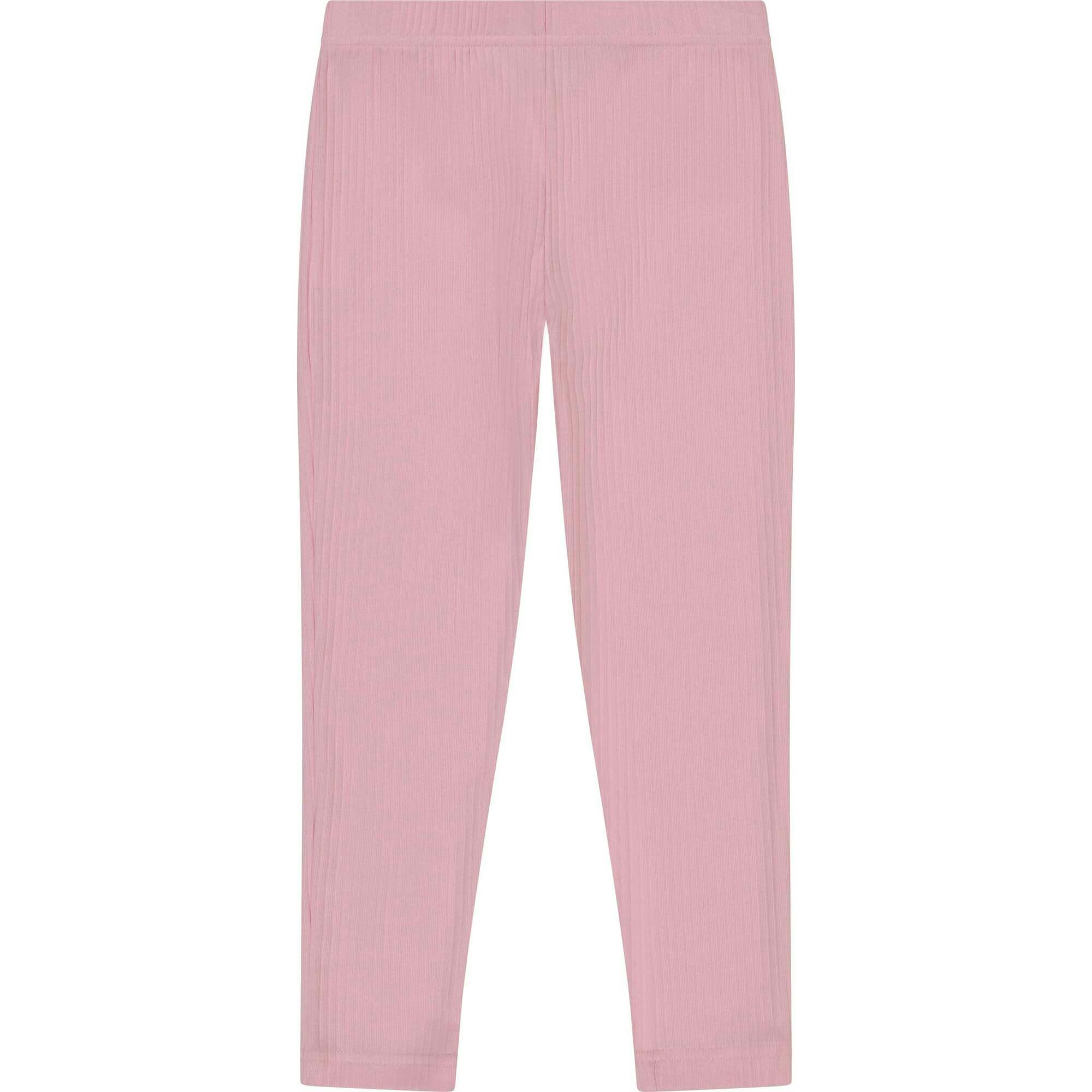 Ribbed Knit Leggings, Pink