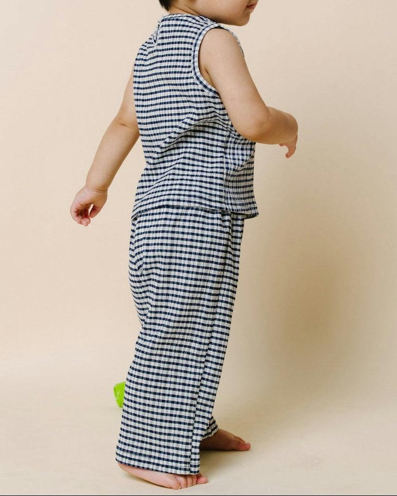 Jio Stripe Tank & Pull-on Set - Navy
