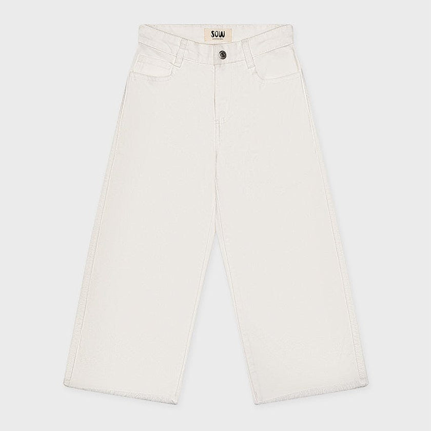 Organic Cotton Cropped Denim Wide Leg