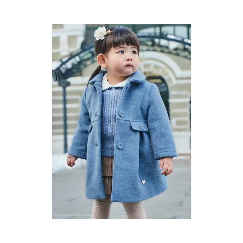 Baby Wool Coat Ocean