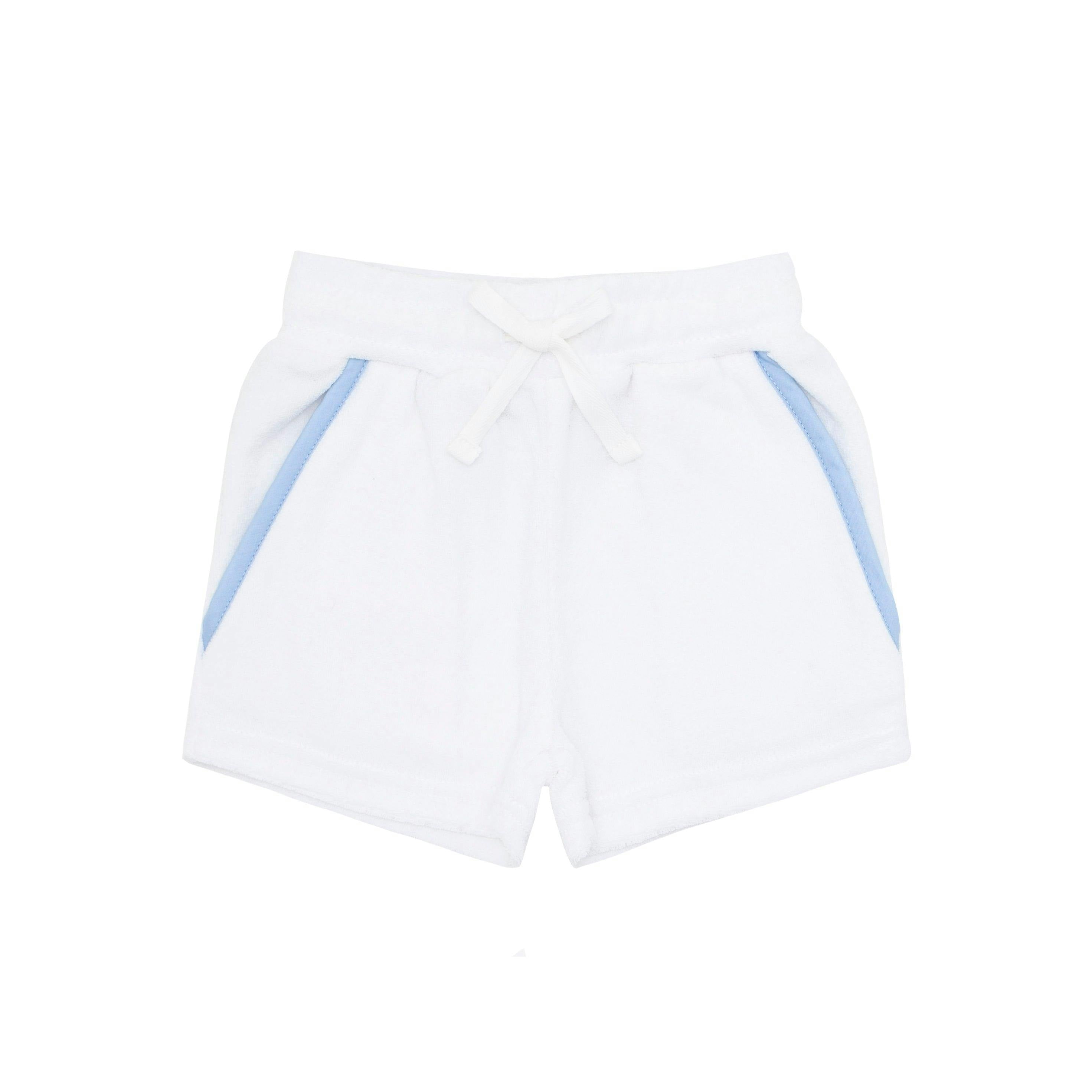 boys white french terry short