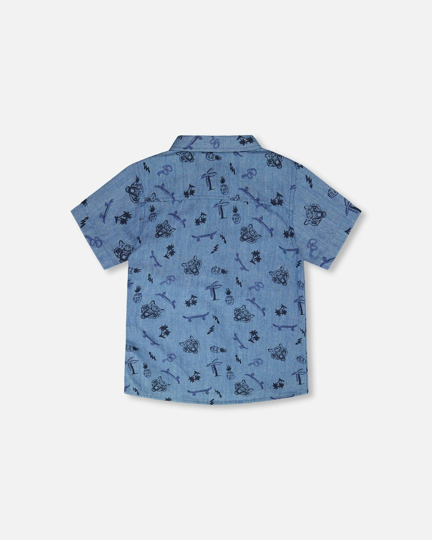 Chambray Short-Sleeve Shirt