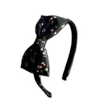 Liberty of London Bow Headband, Black/Pink Floral