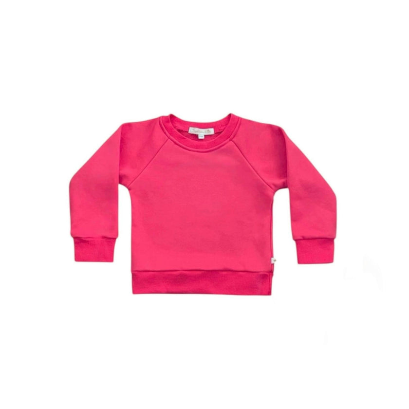 Crewneck Terry Sweatshirt, Candy Pink