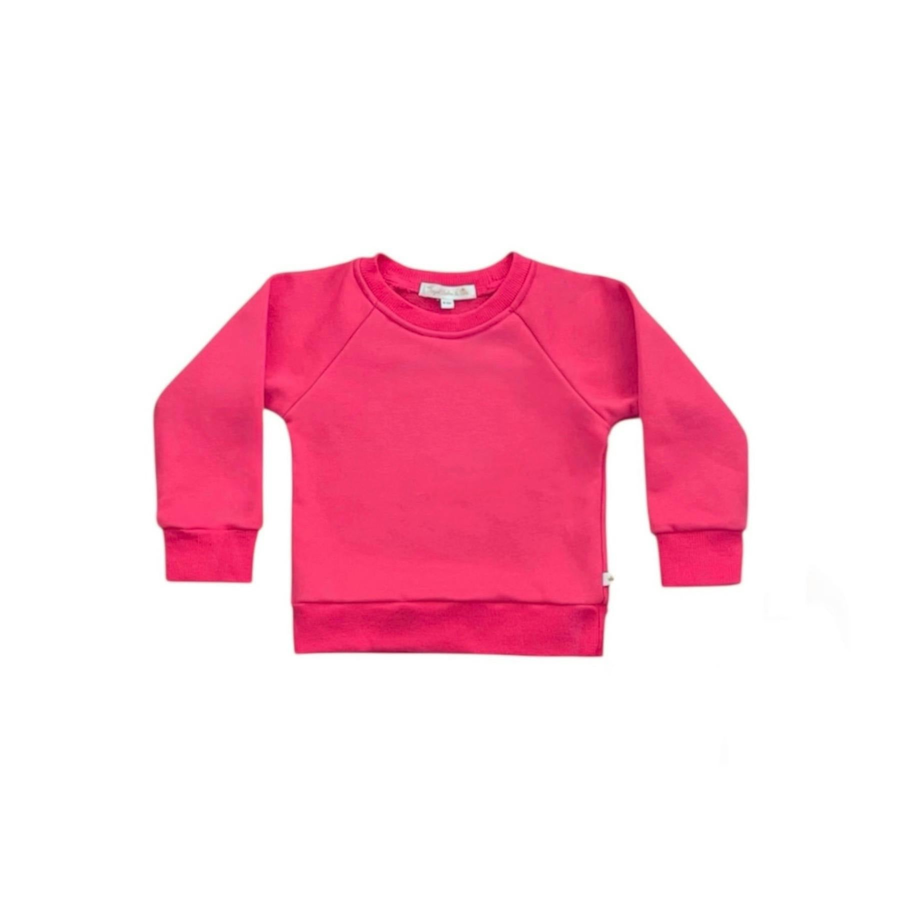 Crewneck Terry Sweatshirt, Candy Pink