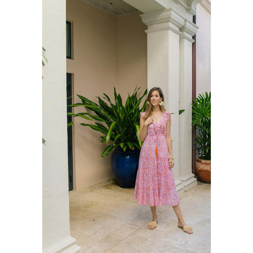 Women's Giselle Maxi Block Print Dress, Prints