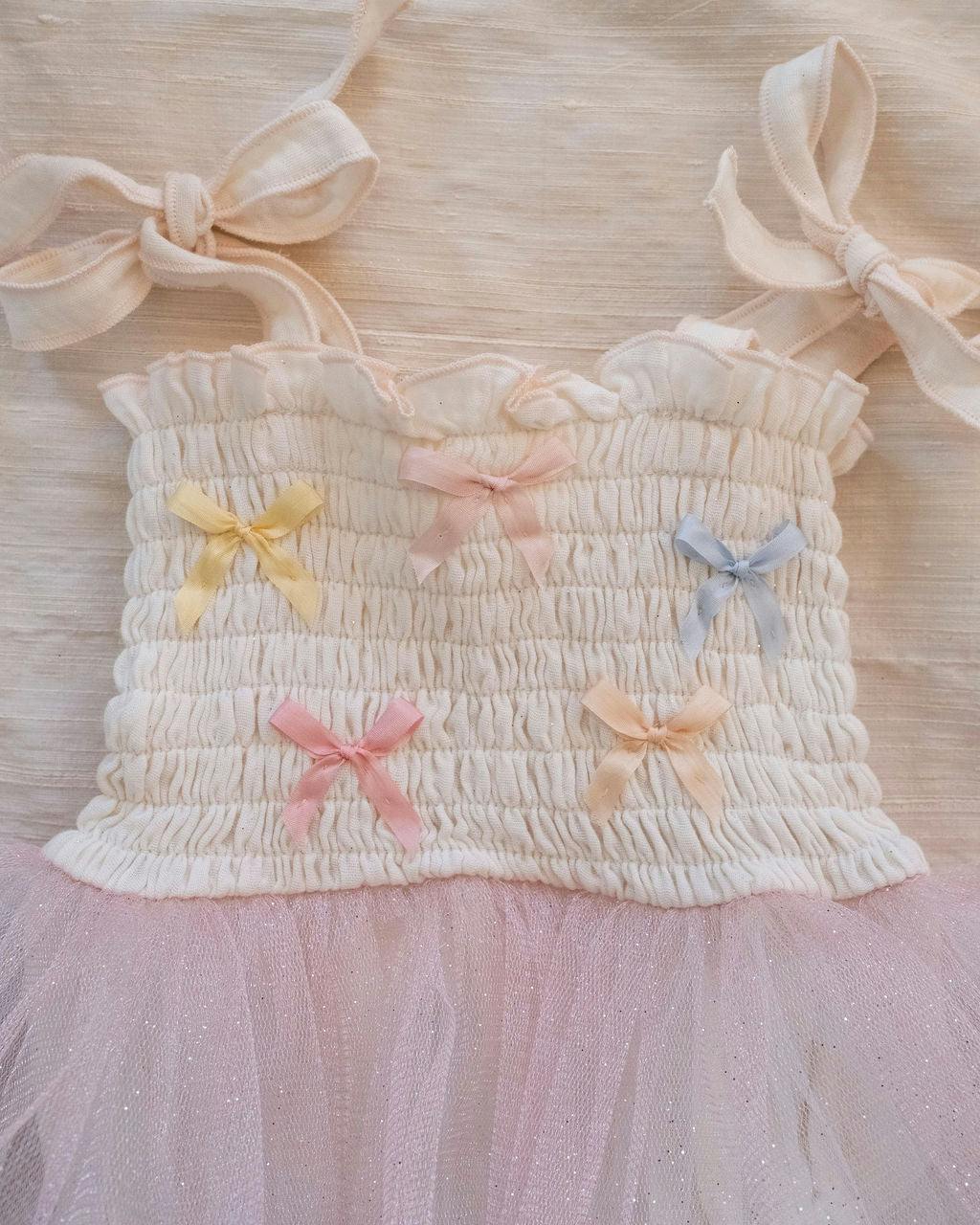 Bows Tutu - Ivory/Multicolor