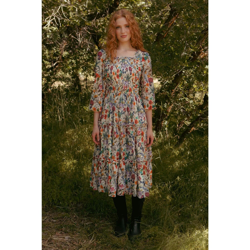 Selena Dress in Watercolor Floral