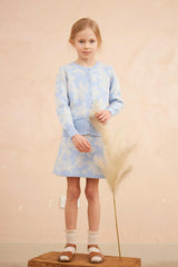 Chestnut Leaves Cardigan | Sky