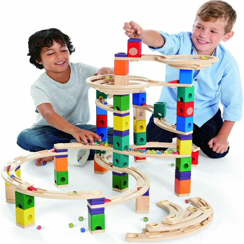 Quadrilla Wooden Marble Run Construction