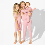 Dusty Rose Bamboo Convertible Footie