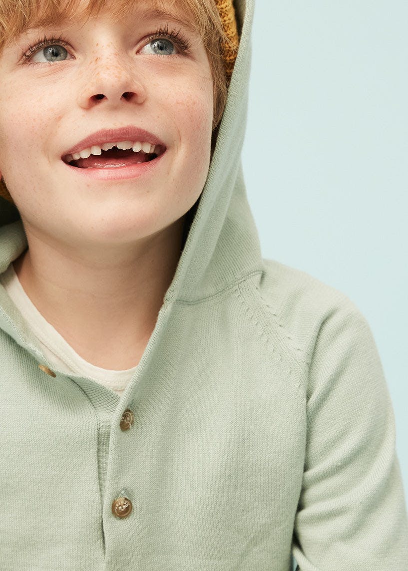 Pale Green Cotton Hoodie