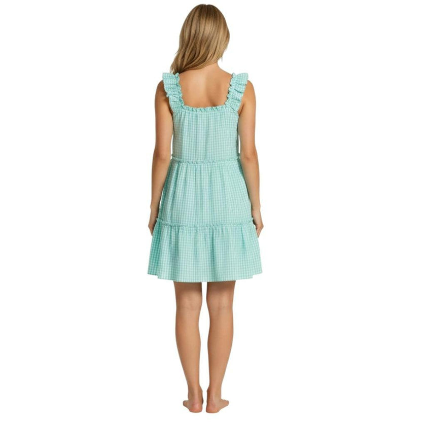 Women's Hepburn Gingham Mint Nightie