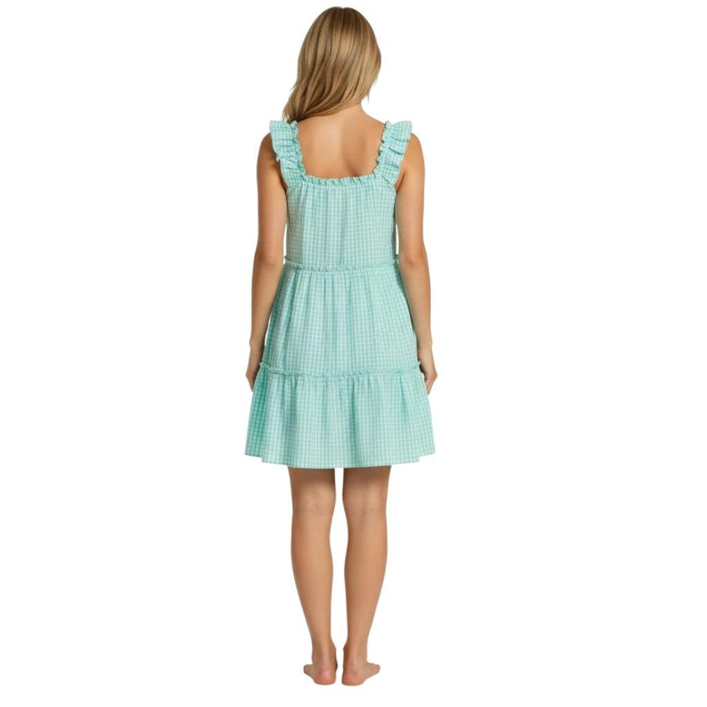 Women's Hepburn Gingham Mint Nightie