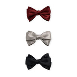 Multicolor Classic Satin Bow Hair Clip Set