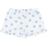Blue Heart Print Shorts
