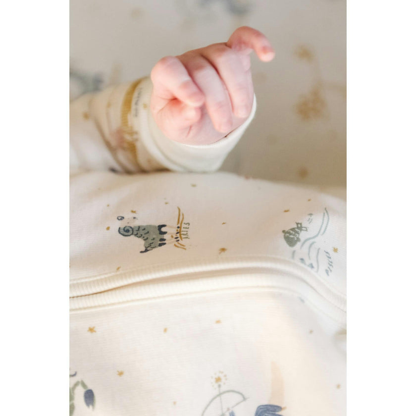 Ribbed Baby Sleeper, White