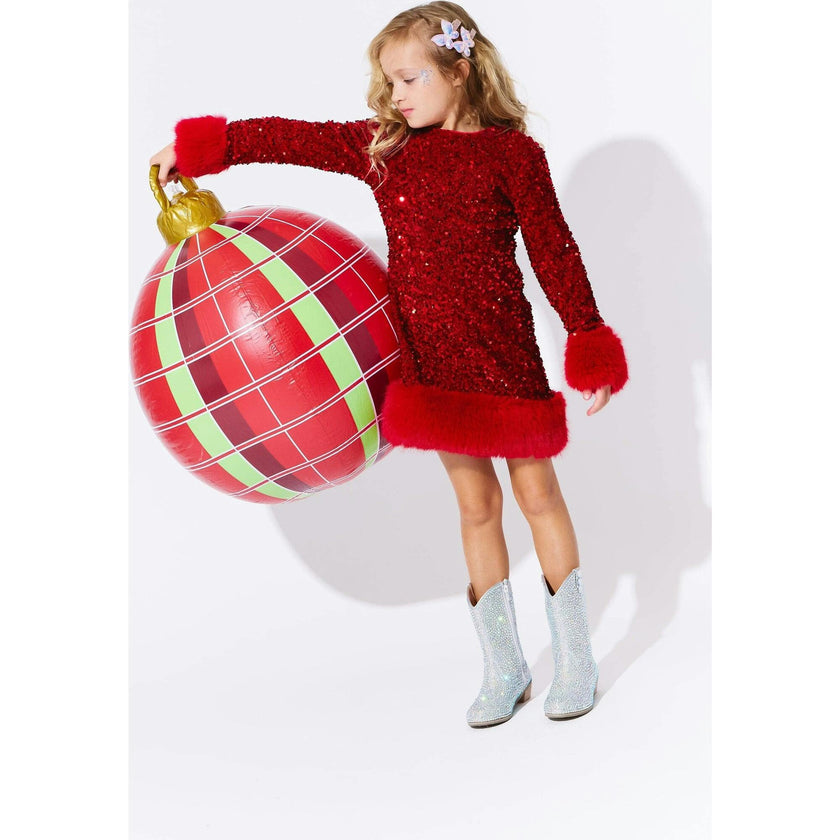 Ruby Shimmer Dress