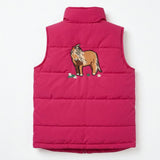Richmond Embroidered Girl's Vest - Pink Pony