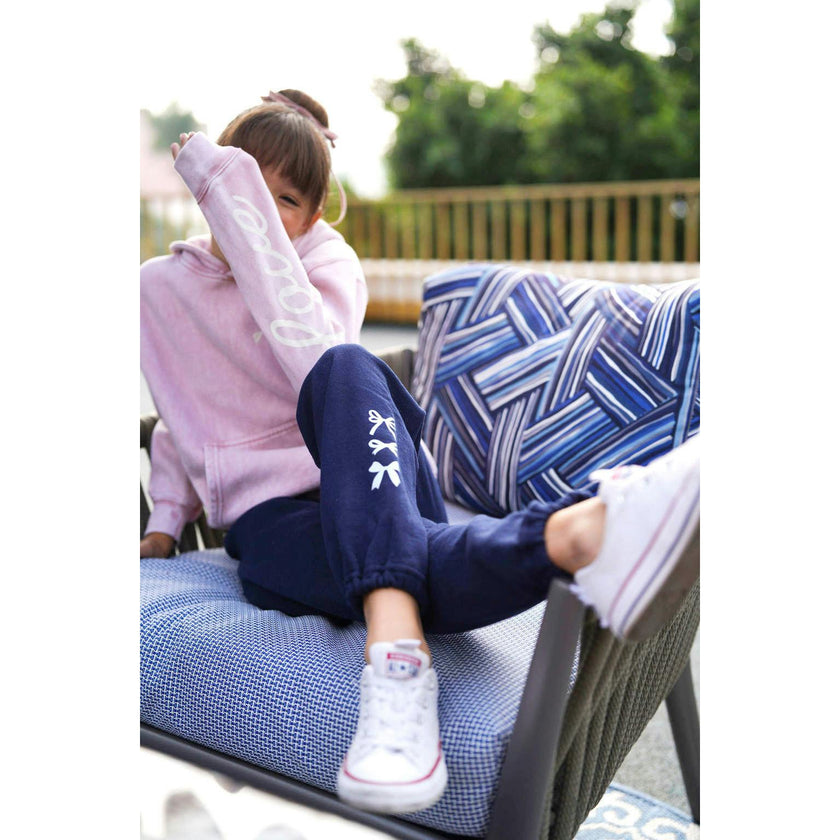 Kids Love People Hoodie-Washed Pink-Girls