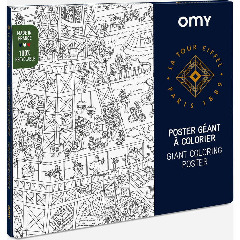 EIFFEL TOWER COLORING POSTER