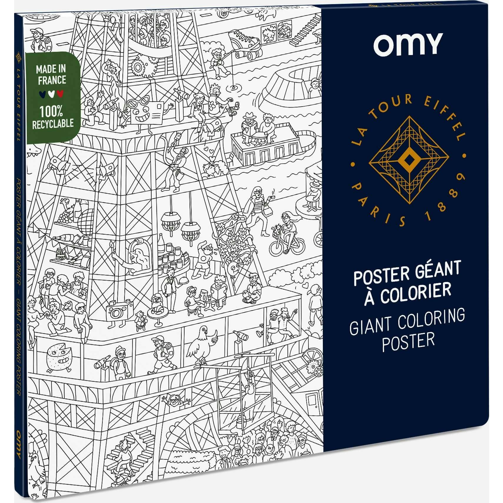 EIFFEL TOWER COLORING POSTER