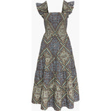 The Ellie Nap Dress - Olive Equestrian Scarf