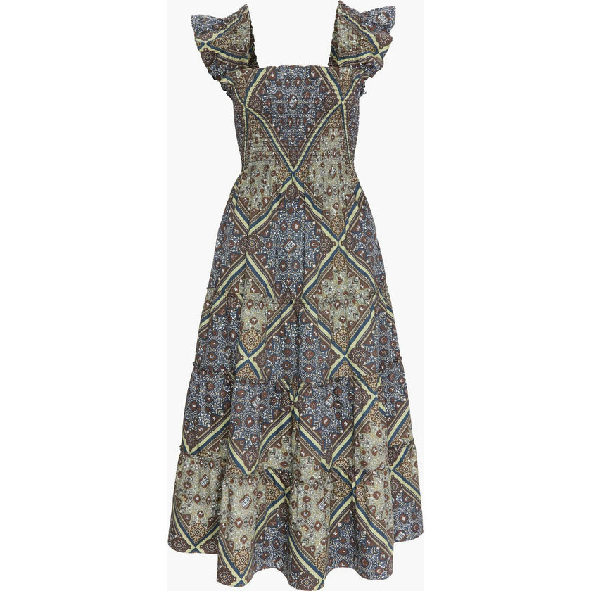 The Ellie Nap Dress - Olive Equestrian Scarf
