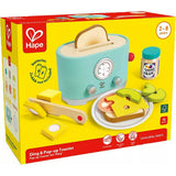 Hape: Ding & Pop-Up Toaster - 15pc Teal Wooden Food Playset
