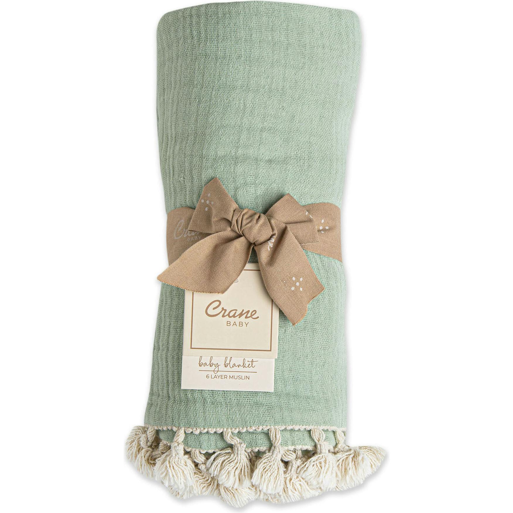6 Layer Muslin Blanket Evergreen