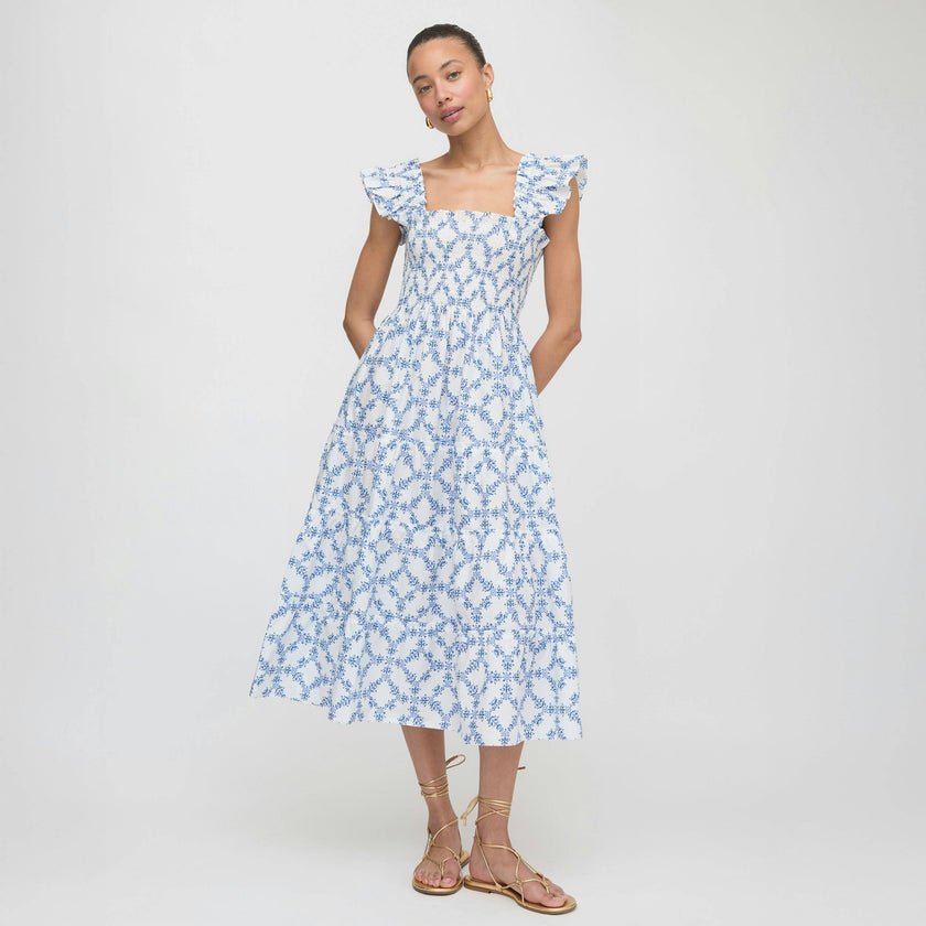 The Ellie Nap Dress - Blue Marigold Block
