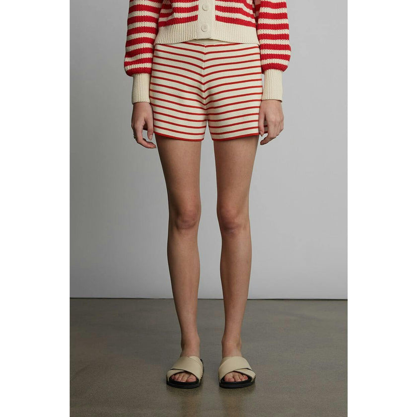 LEA STRIPE SHORT | IVORY + ROSSO