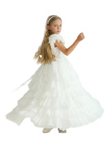 White Layered Tulle Abbyfield Dress