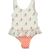 Cherries Squares Swimsuit, Multi